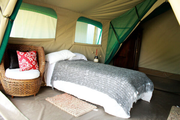 Bedroom in a tent