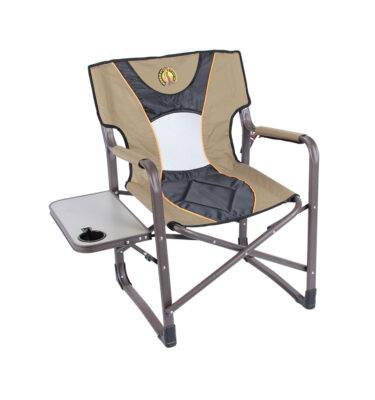 Camp chair with table and cup holder